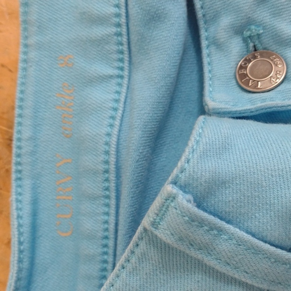 Talbots Sky Blue Curvy High Rise Stretch Ankle Jeans Size 8 - Picture 7 of 12
